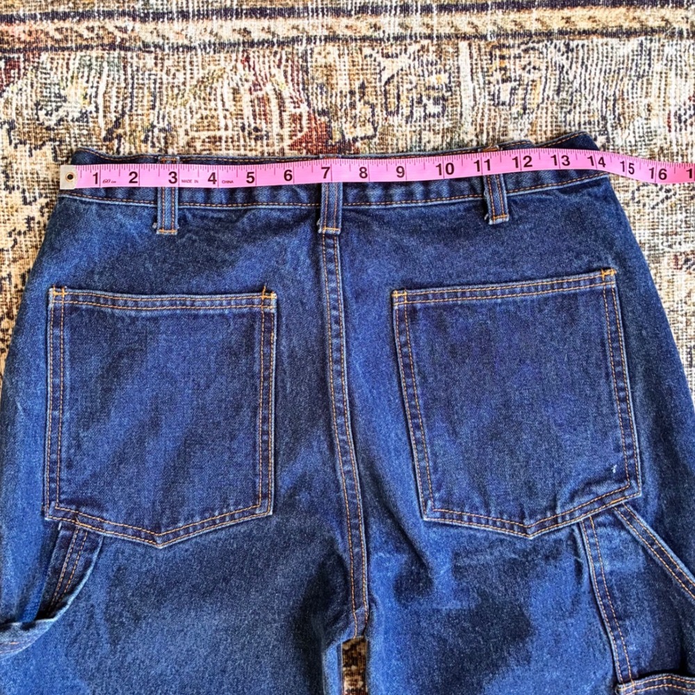 John Galt Womens Dark Wash Carpenter Jeans High Waisted Straight Leg Blue Size S - Picture 8 of 9